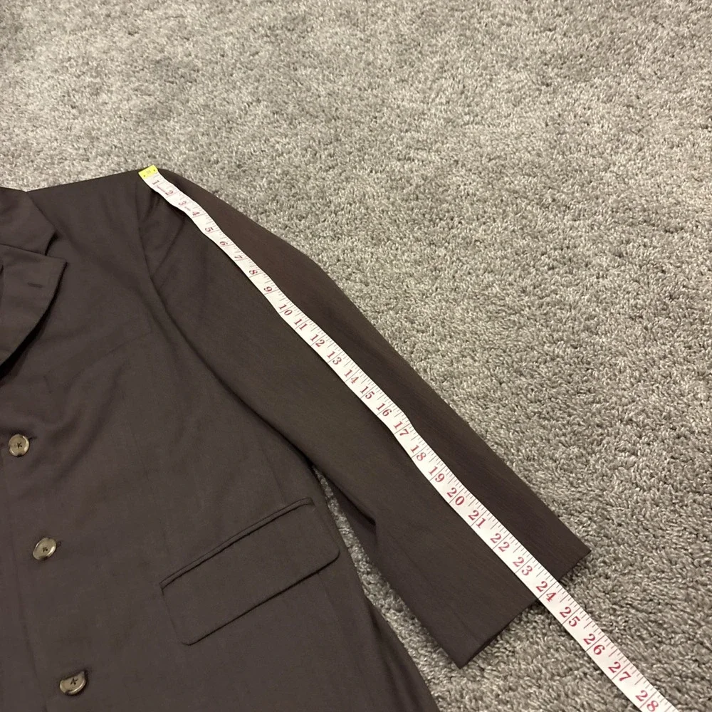 Banana Republic Blazer Men's 38S Brown 100% Wool 3-Button Lined Suit Jacket Wove